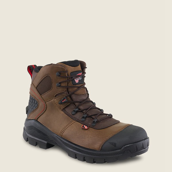 Red Wing Safety Boots Brown/Black - Mens Crv™ - 6-inch Toe - 5490-GEUMO